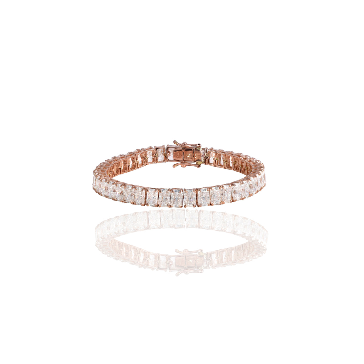 Pink Gold Moissanite Bracelet