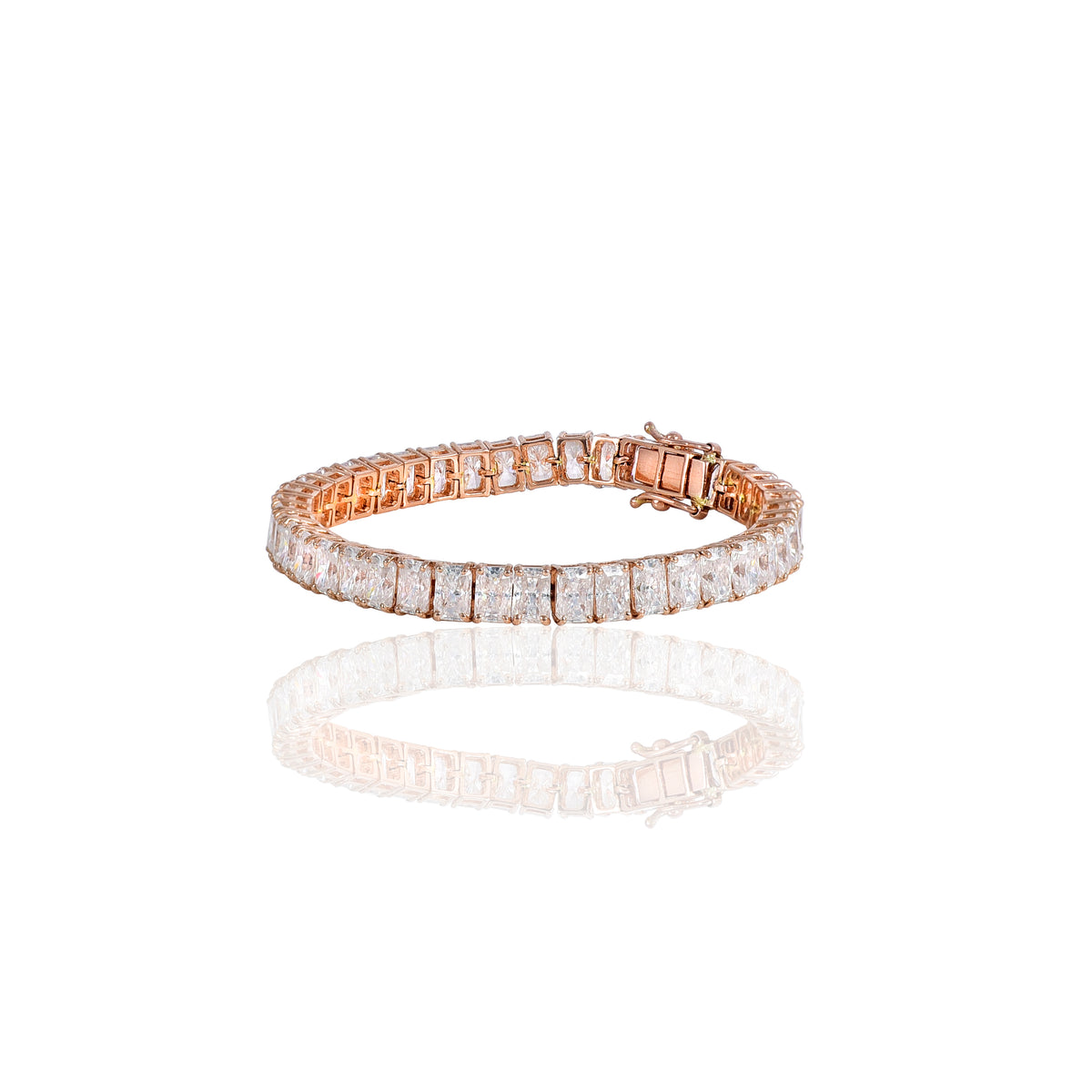 Pink Gold Moissanite Bracelet