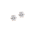 Pink Gold Mossanite 6.0mm Round Stud