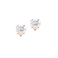 Pink Gold Moissanite Heart Stud