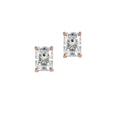 Pink Gold Moissanite Radiant Stud