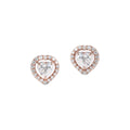 Pink Gold Moissanite Round Studs