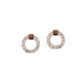 Pink Gold Moissanite Round Stud