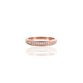 Pink Gold Mossanite Round Ring