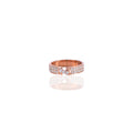 Pink Gold Mossanite Round Ring