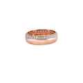 Pink Gold Moissanite Round Ring
