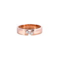 Pink Gold Mossanite Round Ring